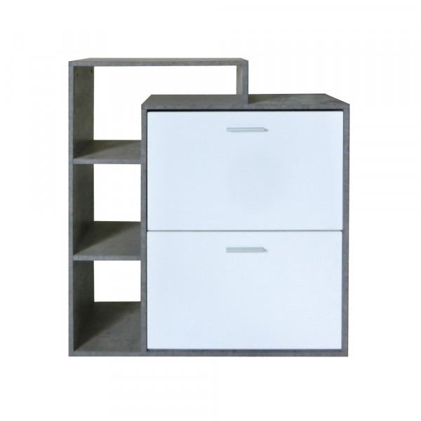 Lisa-Schuhschrank Lisa, Beton-Weiss-22200278-1