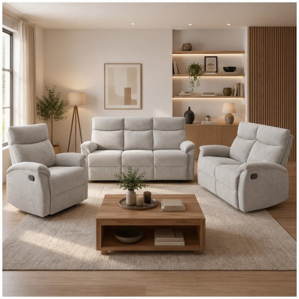 Koba-Sofaset Koba 3-2-1 Grau-2223921-1
