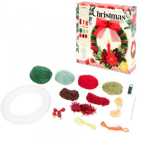 Weihnachtskranz-Weihnachtskranz Häkelset DIY 3-2206486-1