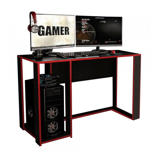 Gamer-Schreibtisch Gamer schwarz rot-22000004-1