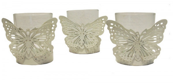 Viola-Teelichthalter Butterfly 3er S-298397-1