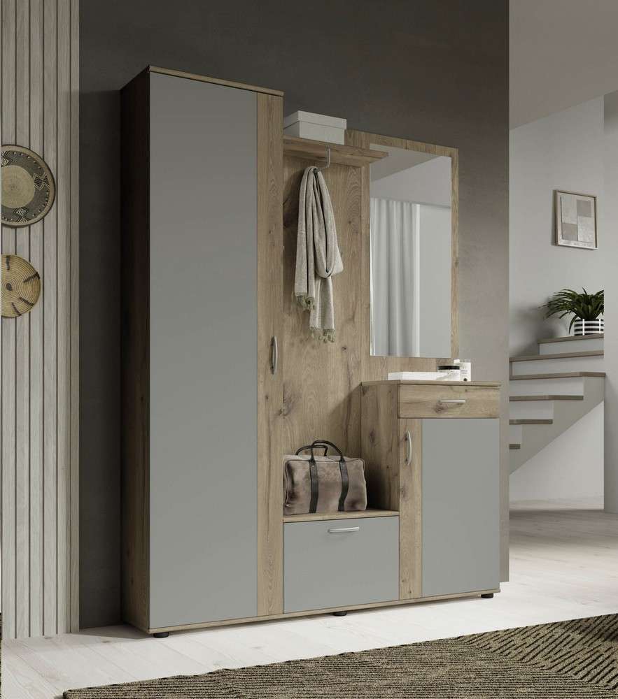 Kompaktgarderobe Jens Viking Oak NB Schrank Kommode Garderobe | Garderoben & Schränke | Flur- & Diele | Möbel