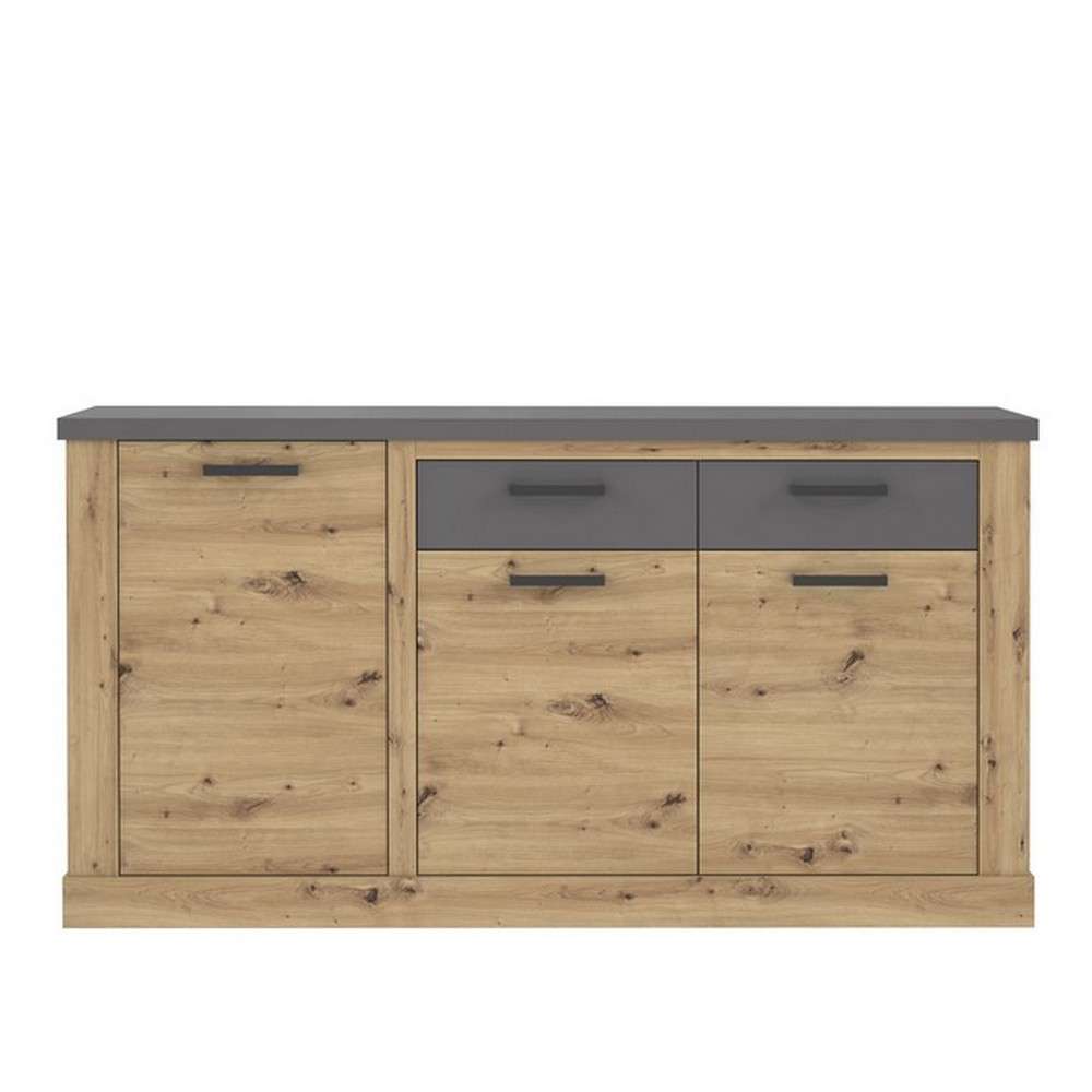 Sideboard Duro Artisan Eiche / Uni Wolfram grau NB