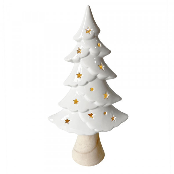 Keramikbaum-LED-Keramikbaum-LED mit Holzstamm-2222354-1