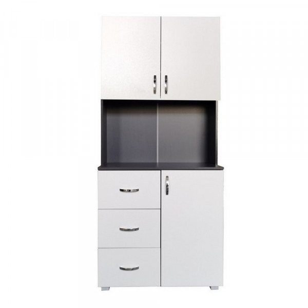 Blanca-Küchenschrank Blanca Weiß Grau-2221470-1