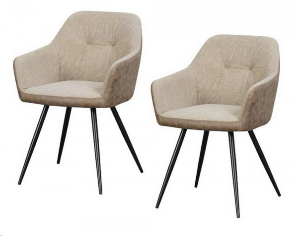 Joschka-Stuhl Joschka 2er Braun Taupe-2222189-1