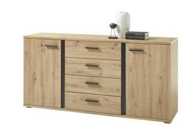 Sideboard Memphis Artisan Eiche Graphit NB Sideboards Kommoden