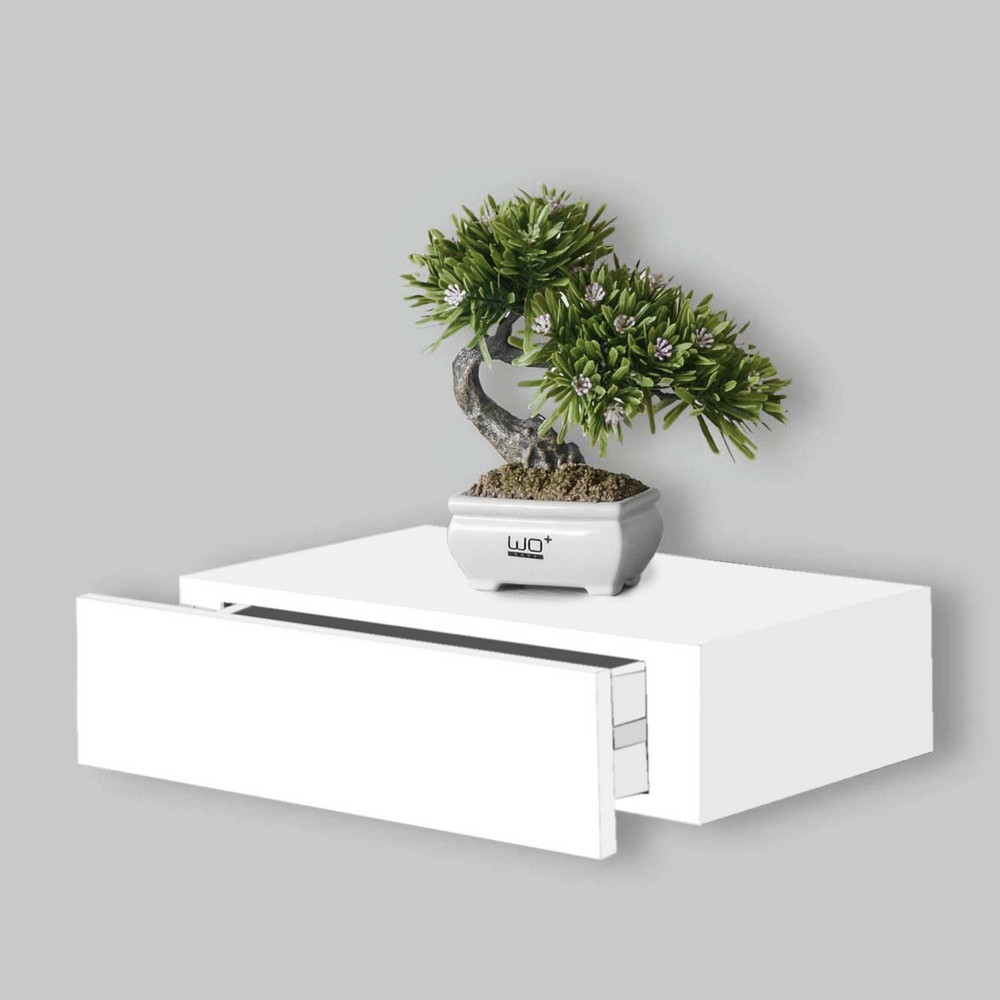 Regal Altona Weiss NB Wandregal mit Schublade Wandregale Regale