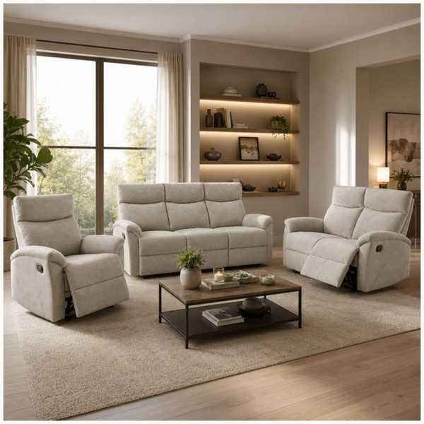 Koba-Sofaset Koba 3-2-1 Beige-2223922-1