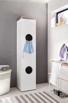 Wäscheschrank Multiraumkonzept Weiss NB | Hochschränke | Badmöbel | Badezimmer | Möbel
